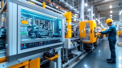 Industrial Worker Monitoring Automated Production Line