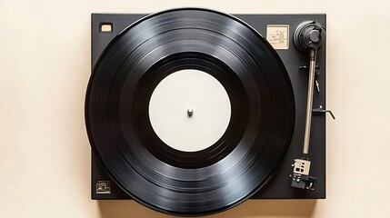 Obraz premium Vinyl Record Player Closeup