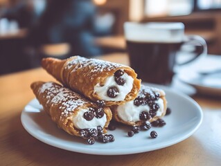 Close-Up of Italian Cannoli Delight