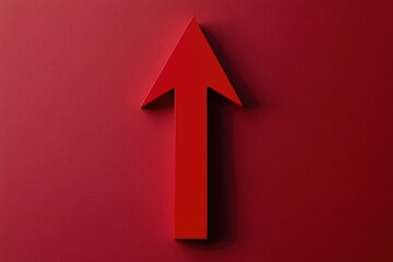 Bold red upward arrow symbolizing growth and positive momentum