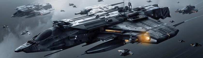 Capture the ominous beauty of futuristic technologies blending with horror elements from an aerial perspective Play with unexpected camera angles to evoke a sense of unease and won