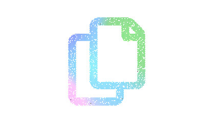 Icon copy is made up of LED square shapes. There are bright diodes and there are black dead diodes