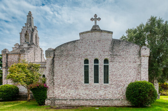 The church of the scallop shells, The hermitage of the scallop shells, La Toja Island, Galicia
