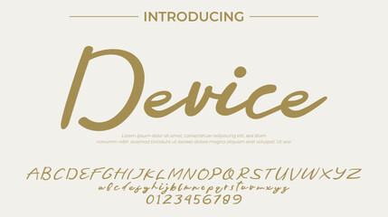 Device Font Stylish brush painted an uppercase vector letters, alphabet, typeface