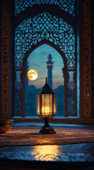Ramadan or islamic concept wallpaper, Mosque sunset islamic frame, social media story, EID