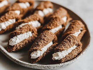 Close-up of Delicious Italian Cannoli