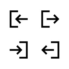 Login and logout icon in generic design. Sign in and sign out sign symbol