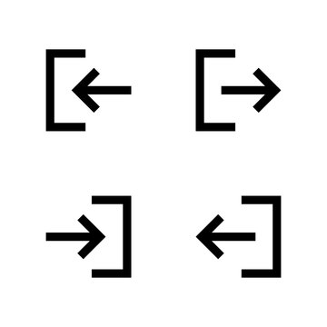 Login and logout icon in generic design. Sign in and sign out sign symbol