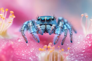 macro shot of a jumping spider