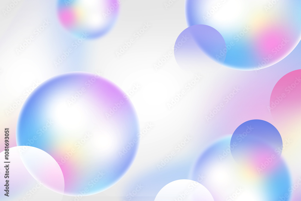 Fototapete Abstract geometric background gradient soft light pastel bokeh for Graphic Business background hitech technology digital design illustration web template background backdrop desktop wallpaper bubbles