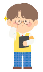 학교의 남자 선도부원