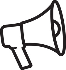 megaphone icon, megaphone silhouette vector, Loudspeaker megaphone