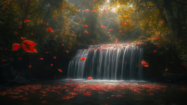 Huai Mae Khamin Waterfall, Kanchanaburi, ThailHuai Mae Khamin Waterfall, Kanchanaburi, Thail