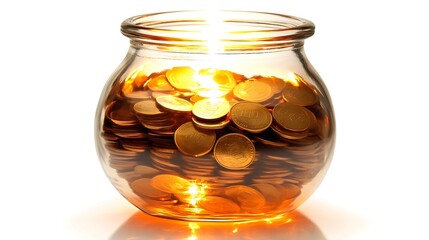 Jar of Coins and Lights