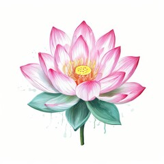 the AI Image Generator, Pink waterlily flower.