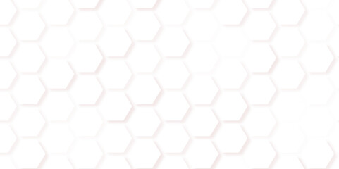 Abstract. Embossed Hexagon , honeycomb white Background ,light and shadow, geometric seamless texture symbol. Hexagon, hexagonal raster,