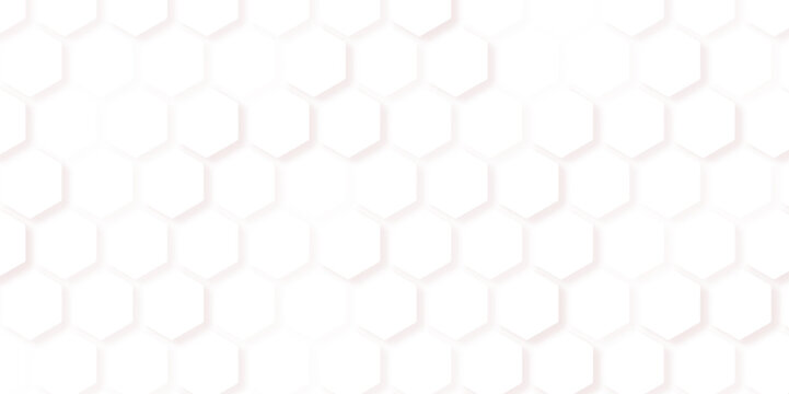 Abstract. Embossed Hexagon , honeycomb white Background ,light and shadow, Gray, black, white beehive background. Honeycomb, bees hive cells pattern. Bee honey shapes.