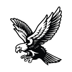 American Bald Eagle Silhouette Vector Art - Perfect for Laser Cutting, Cricut Files, and Wood Engraving
