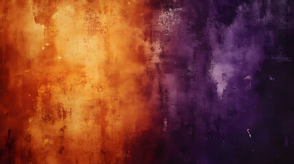 Abstract Orange and Purple Grunge Texture Background Image with Distressed Paint Effect