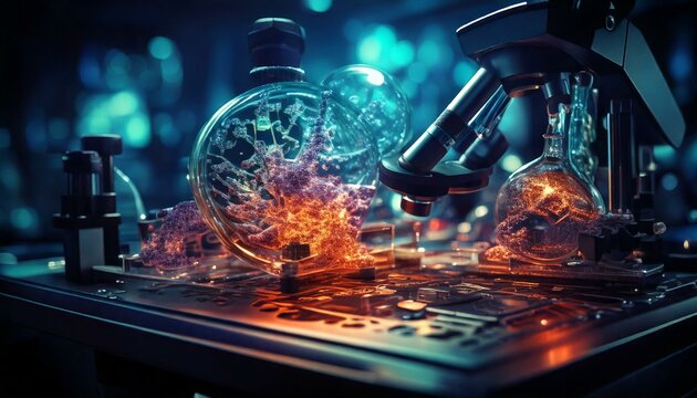 microscope lab for analytic cells