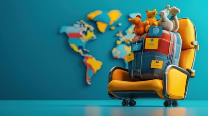 Obraz premium Global summit planning international conference visual representation corporate environment empty seats concept