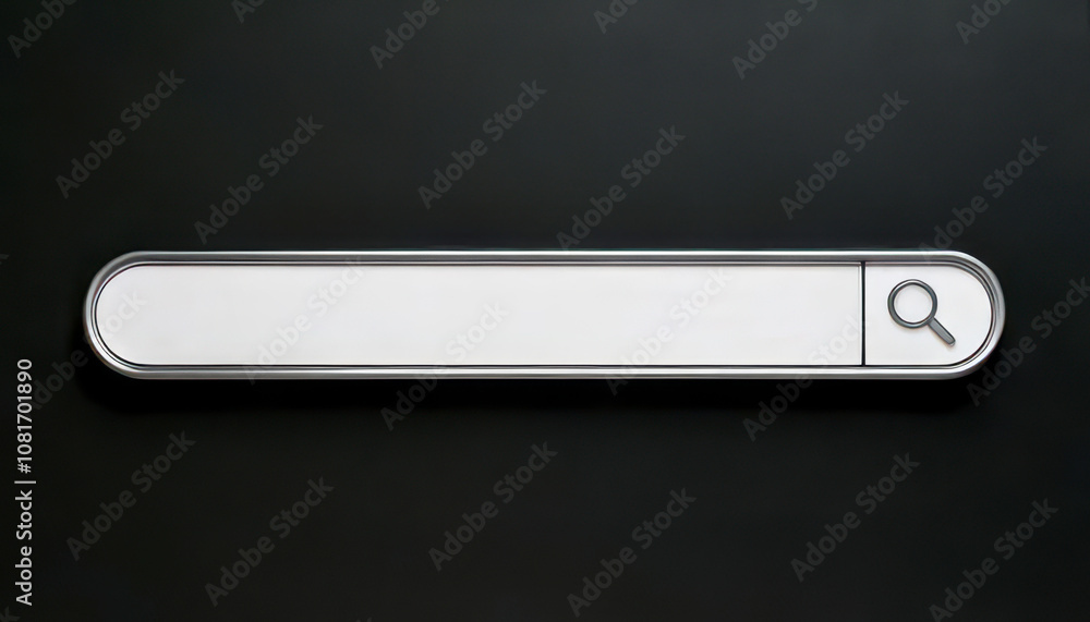 Poster search engine with search bar concept. a sleek, minimalist search bar design on a dark background, i