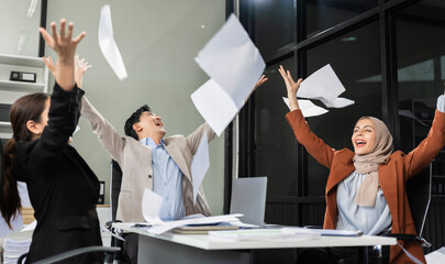 teammates involved in dialogue in conference room, sharing ideas, creative thoughts and business...