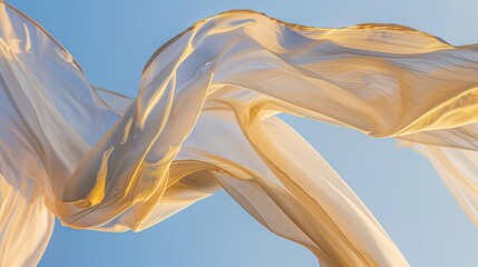 Dancing Fabric in the Wind - a lively and flowing representation of movement. The fabric sways gracefully, creating a sense of freedom and lightness.