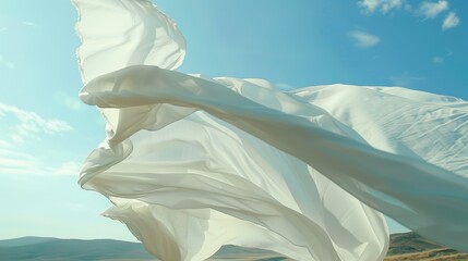 Dancing Fabric in the Wind - a lively and flowing representation of movement. The fabric sways gracefully, creating a sense of freedom and lightness.