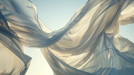 Dancing Fabric in the Wind - a lively and flowing representation of movement. The fabric sways gracefully, creating a sense of freedom and lightness.