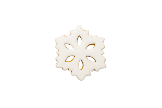 Holiday gingerbread white christmas star snowflake. Winter holidays concept New Year or Christmas