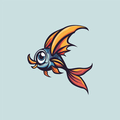 Obraz premium Cute fish logo