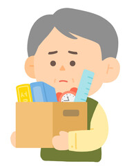 정년퇴임으로 퇴사하게 된 중년 남성