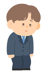 지쳐있는 남자 회사원