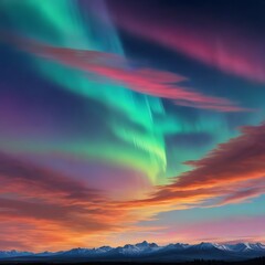 Obraz premium Beautiful Aurora Sky Scenery