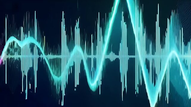 music technology waveform ideal visualizing audio futuristic digital context electronic wave background equalizer radio track volume beat vibration level spectrum frequency style black meter