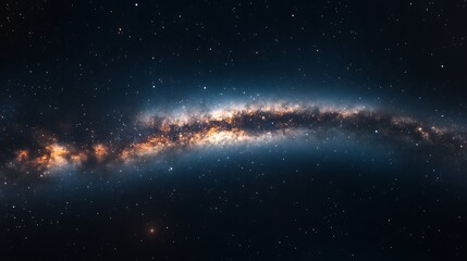 Obraz premium A stunning view of the Milky Way galaxy, a band of stars and dust stretching across the night sky.