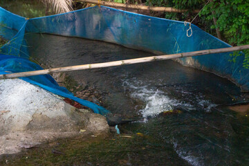 Fish trapping cages of villagers in Thailand