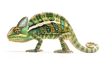 Naklejka premium chameleon isolated on white background