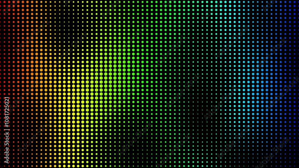 Poster multicolored dotted grunge halftone animated background. abstract halftone motion background. moving