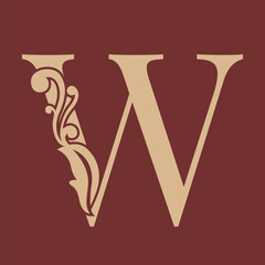 Letter W luxurious initials logo