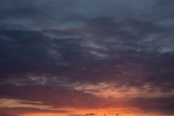 clouds in the sky at sunset