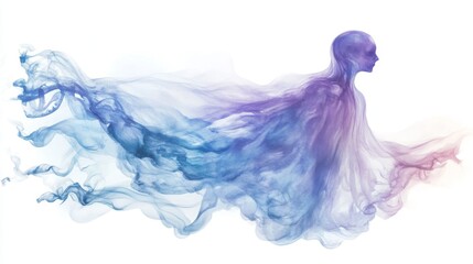 Fototapeta premium spiritual ghost are floating in the air. It is a realistic cartoon drawing.