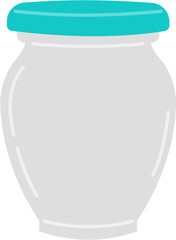 Flat Simple Illustration Of Jar