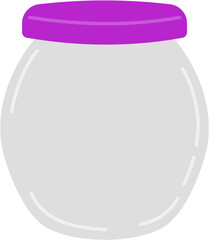 Flat Simple Illustration Of Jar