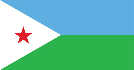 Djibouti Flag Illustration