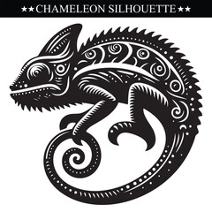 Chameleon silhouette vector illustration design