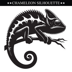 Chameleon silhouette vector illustration design