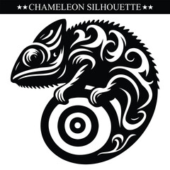 Chameleon silhouette vector illustration design
