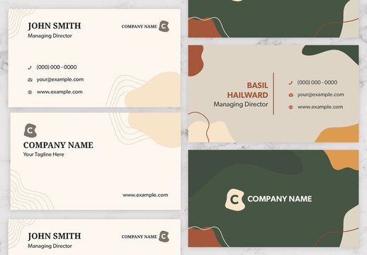 Cream and Green BusinessCard